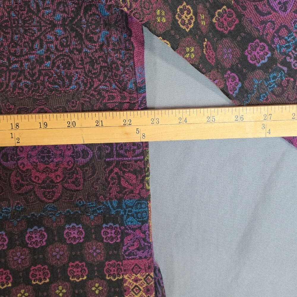 Vintage Bedford Fair Jacket Blazer Tapestry Style Cottagecore Purple Sz PXL - Picture 6 of 7